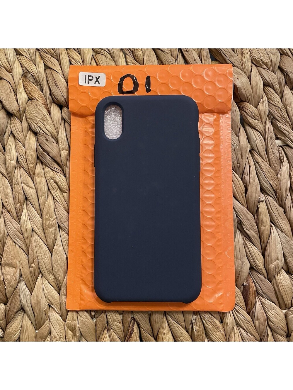 ✅Navy Blue Silicone Case iPhone X XS Microfiber Lining Slim Cover Shell IPX#️⃣01